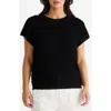 Brave + True Brave+true Limo Short Sleeve Knit Sweater In Black