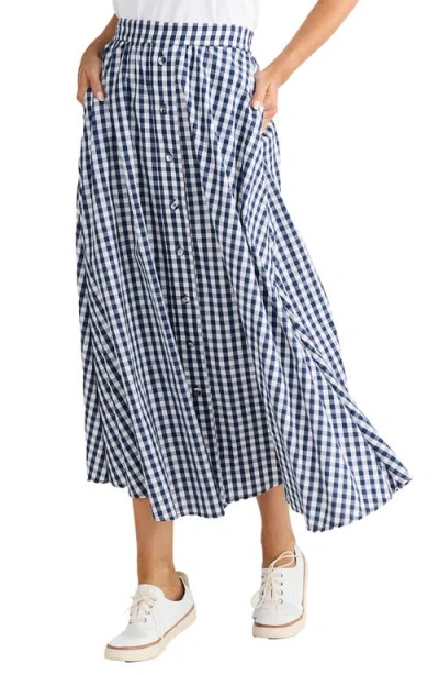 Brave + True Brave+true Lucy Plaid Maxi Skirt In Blue