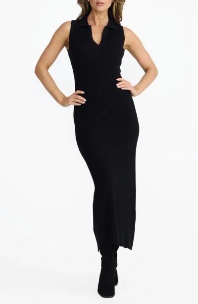 Brave + True Brave+true Mimi Rib Maxi Sweater Dress In Black