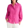 Brave + True Brave+true Monty Woven Linen Shirt In Pink