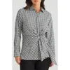 Brave + True Brave+true Nova Long Sleeve Check Print Cotton Shirt In Black