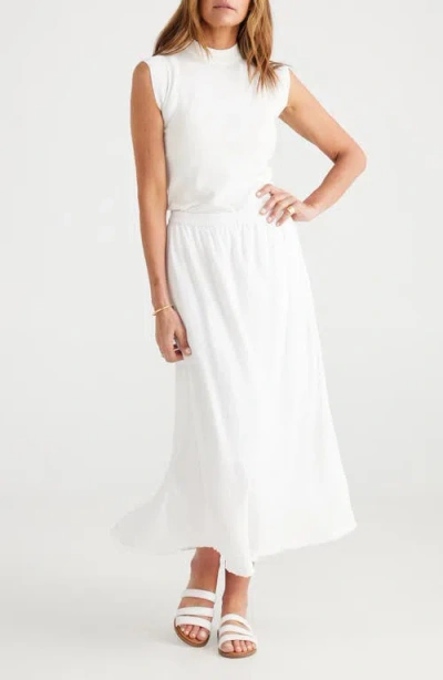 Brave + True Brave+true Oakley Linen Blend Skirt In White