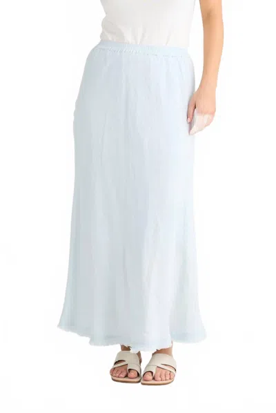 Brave + True Oakley Midi Skirt In Sky In Blue
