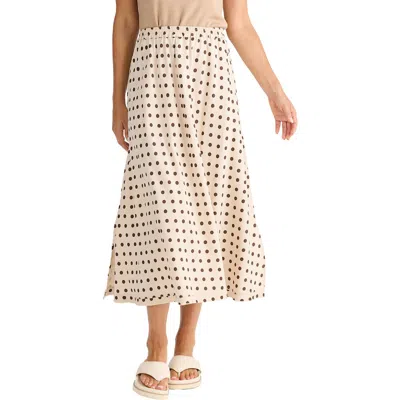 Brave + True Brave+true Oakley Print Cotton Skirt In Black