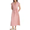Brave + True Brave+true Portia Stripe Seersucker Midi Shirtdress In Pink