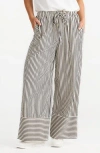 Brave + True Brave+true Portia Stripe Drawstring Pants In Neutral