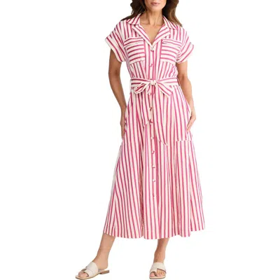 Brave + True Brave+true Portia Stripe Maxi Shirtdress In Multi