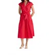 Brave + True Posey Midi Dress In Chilli In Red