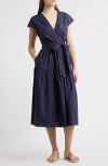 Brave + True Brave+true Posey Wrap Front Tiered Cotton Dress