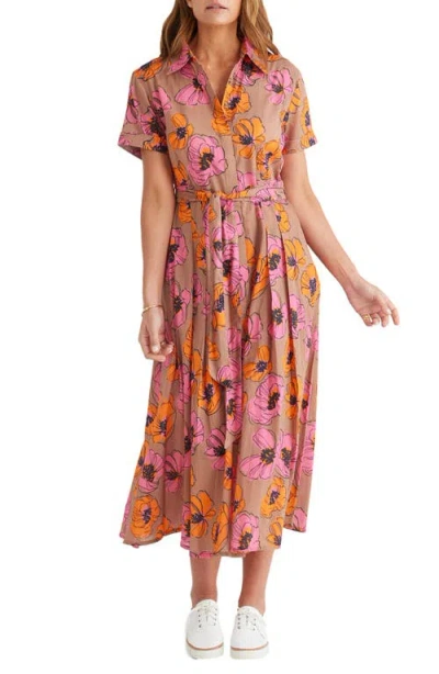 Brave + True Brave+true Rosselini Floral Cotton Shirtdress In Multi