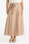Brave + True Brave+true Rossi Stripe Maxi Skirt In Latte Stripe