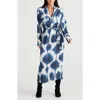 Brave + True Sampson Long Sleeve Shirt Maxi Dress In Flower Bomb In Flower Bomb