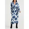 Brave + True Sampson Long Sleeve Shirt Maxi Dress In Flower Bomb In Flower Bomb
