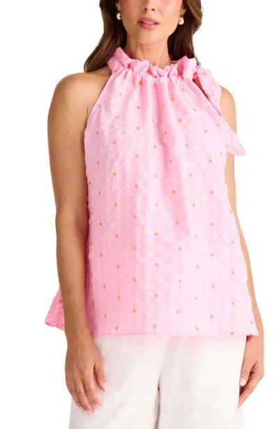 Brave + True Brave+true Soul Seersucker Sleeveless Top In Pink