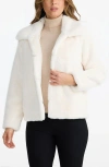 Brave + True Brave+true Steinway Faux Fur Jacket In White