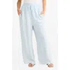 Brave + True Brave+true Sunny Days Wide Leg Linen Pants In Blue