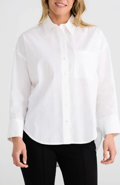 Brave + True Brave+true Thea Cotton Shirt In White