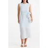 Brave + True Brave+true Turning Point Sleeveless Linen Dress In Sky