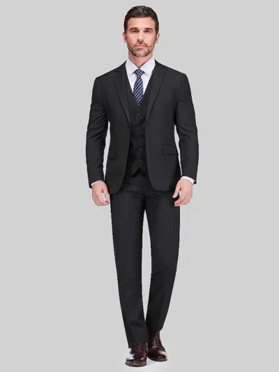 Braveman Big & Tall Men's Slim Fit 3-piece Vested Suit In Multi