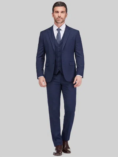 Braveman Big & Tall Men's Slim Fit 3-piece Vested Suit In Multi