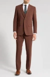 Braveman Classic Fit 3-piece Suit In Brown
