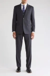 Braveman Classic Fit 3-piece Suit In Charcoal