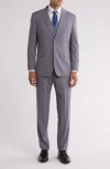 Braveman Classic Fit 3-piece Suit In Grey