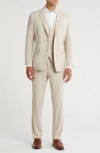 Braveman Classic Fit 3-piece Suit In Light Beige