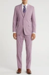Braveman Classic Fit 3-piece Suit In Lilac