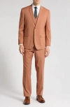 Braveman Classic Fit 3-piece Suit In Rust Brown
