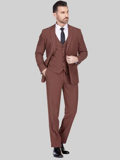 Braveman Classic Fit Performance Stretch 3-piece Suit In Brown