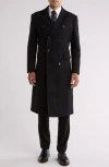 Braveman Double Breasted Coat In Black