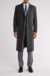 Braveman Double Breasted Coat In Charcoal