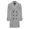 Braveman Double Breasted Coat In Grey