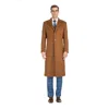 Braveman Knee Length Coat In Brown