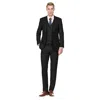 Braveman Premium Slim Fit 3-piece Suit In Black