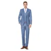 Braveman Premium Slim Fit 3-piece Suit In Blue