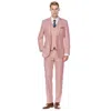Braveman Premium Slim Fit 3-piece Suit In Dusty Rose