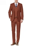 Braveman Premium Slim Fit 3-piece Suit In Copper