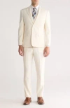 Braveman Premium Slim Fit 3-piece Suit In Ivory