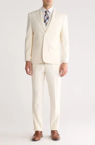 Braveman Premium Slim Fit 3-piece Suit In Ivory