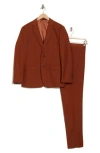 Braveman Premium Slim Fit 3-piece Suit In Rust