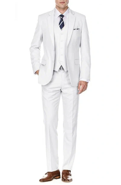 Braveman Premium Slim Fit 3-piece Suit In White