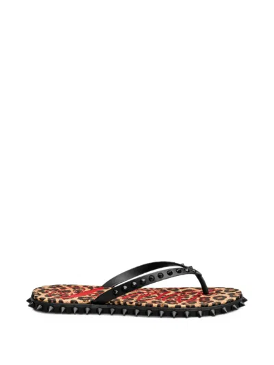 Bravest Studios Breathe Leopard-print Flip Flops In Black