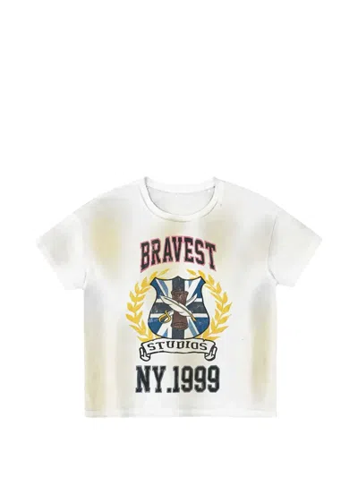 Bravest Studios Crest T-shirt In Weiss