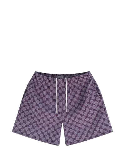 Bravest Studios Geometric-print Shorts In Purple