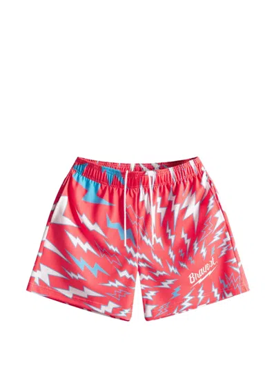 Bravest Studios Lightning Shorts In Red