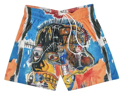 Pre-owned Bravest Studios Men's  Jean Michel Basquiat Shorts In Orange