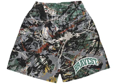 Pre-owned Bravest Studios Men's  Paint Splatter Shorts In Multi
