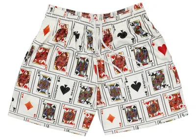 Pre-owned Bravest Studios Men's  Poker Shorts In White